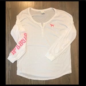Victoria's Secret Pink - Long Sleeve White Tee