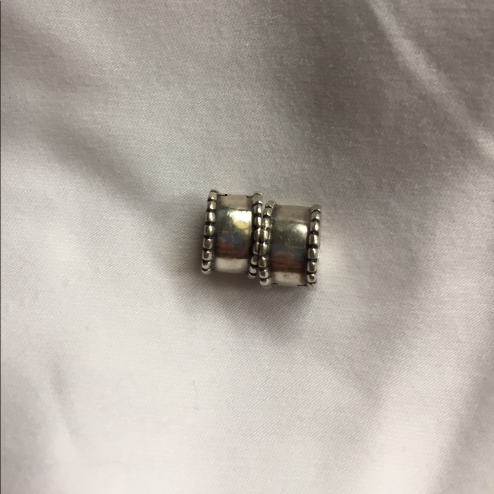 Pandora Silver Beveled Clip