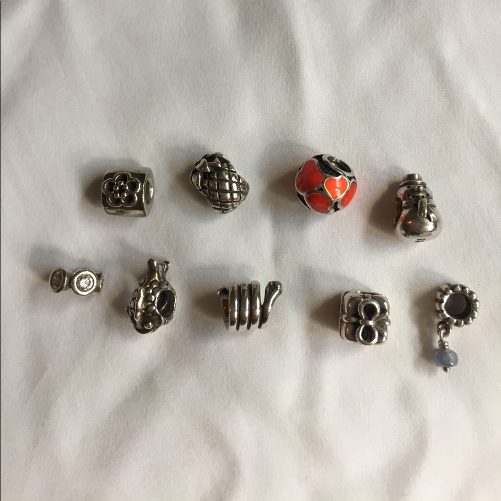 Pandora retired sterling silver charms