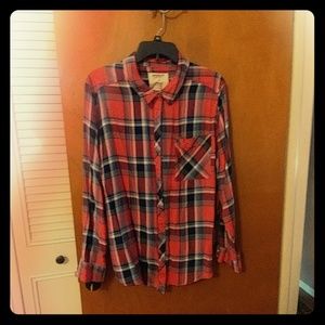 Top flannel Arizona multi color pinks blue