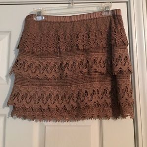 Taupe Lace skirt size L