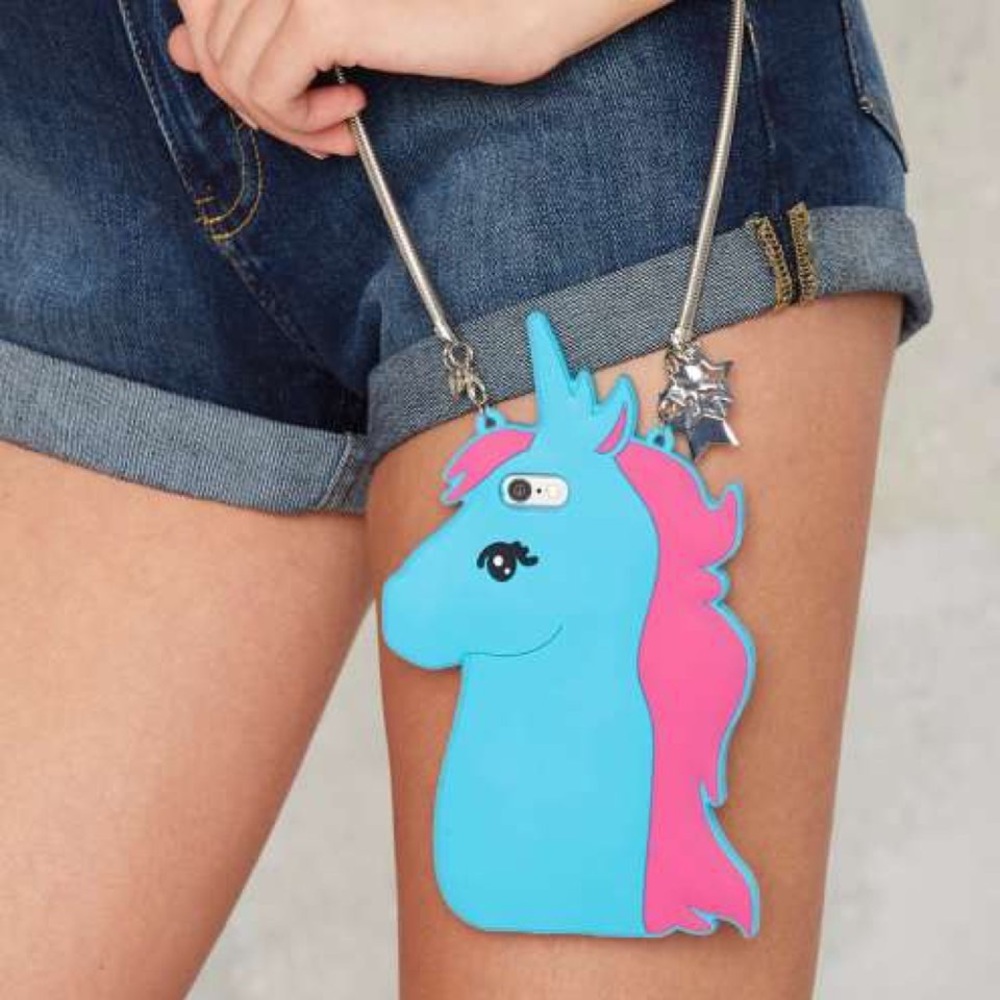 Unicorn Crossbody Silicone iPhone 6/6s Phone Case