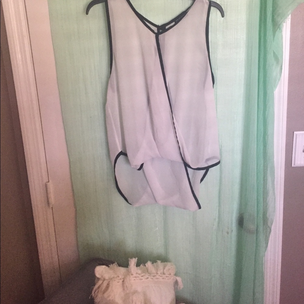 White Flowy Tank