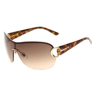 Authentic Gucci Bamboo Horse Bit Shield Sunglasses