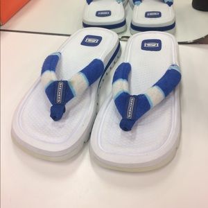 Skechers Beach Sandal Blue/White Women's Size 10