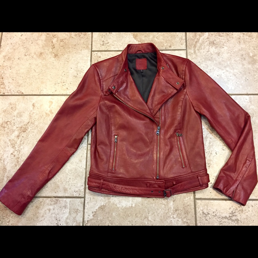 GAP red leather jacket