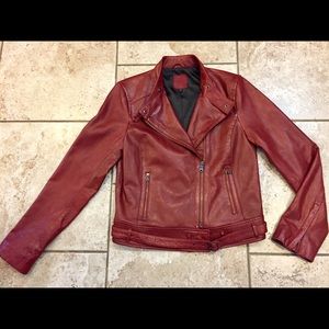 GAP red leather jacket