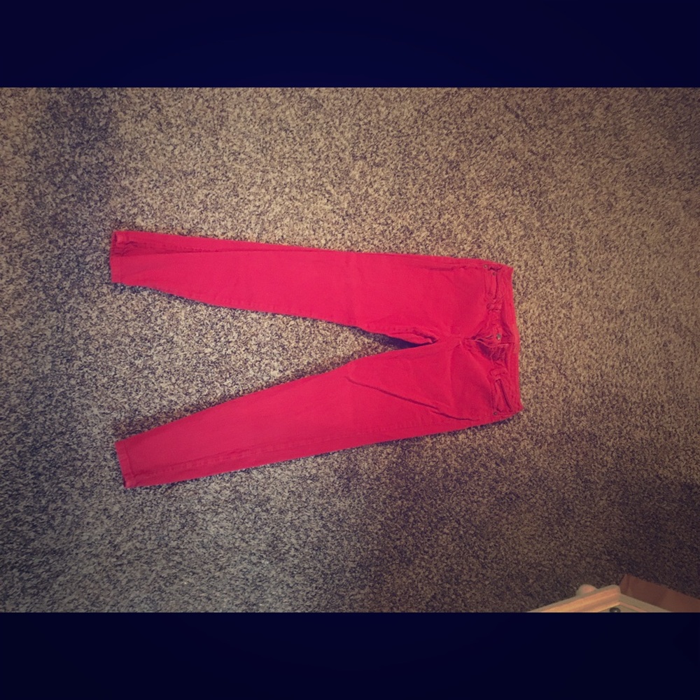 Michael Kors red skinny jeans pants size 8