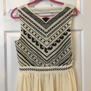 Free people inspired cream embroidered maxi dress