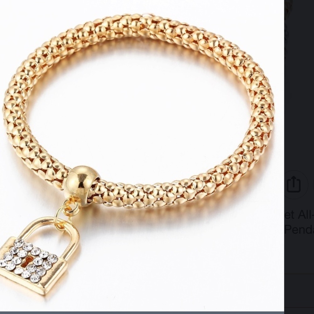 New 3 bracelet silver,Ross,golden locks and key - Picture 2 of 4
