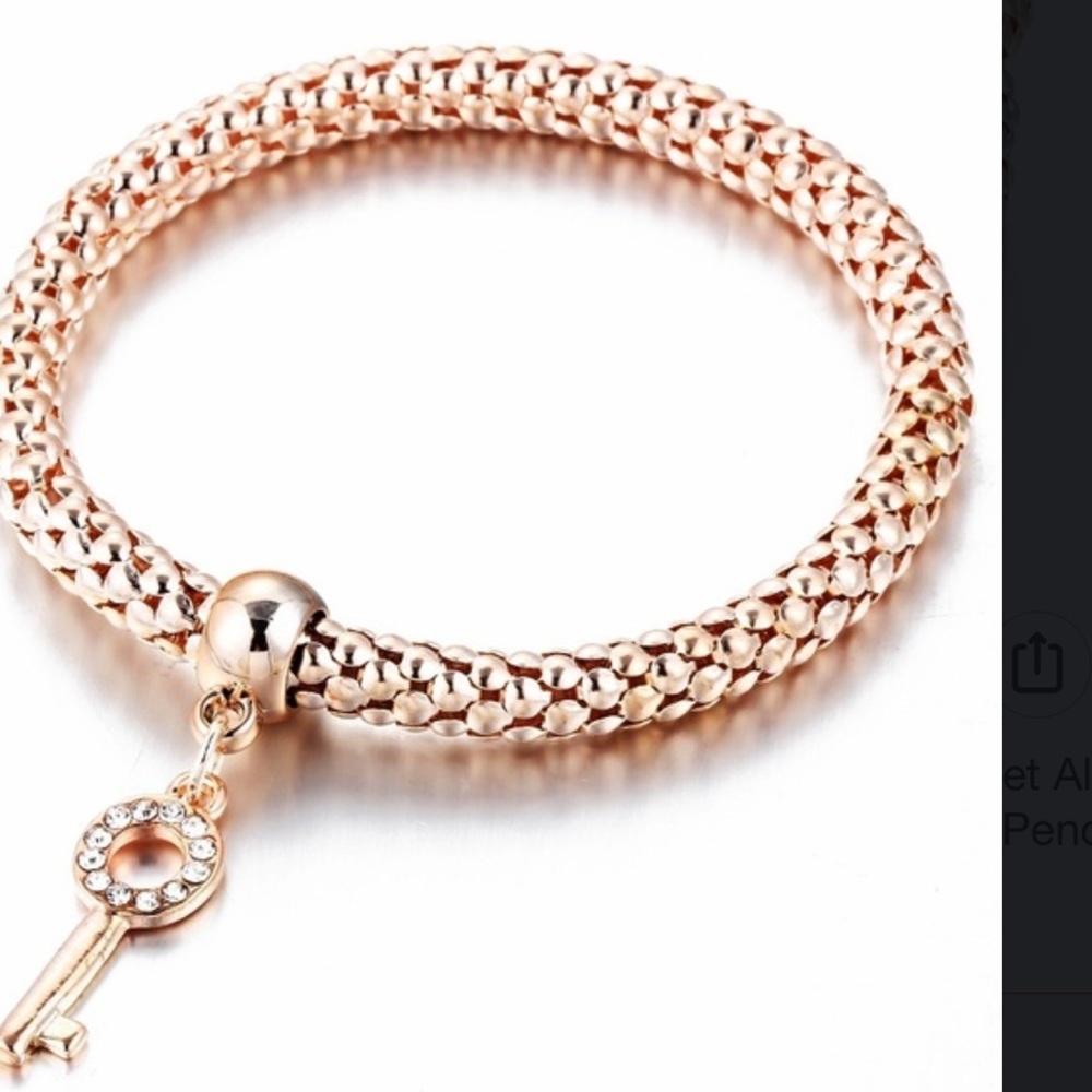 New 3 bracelet silver,Ross,golden locks and key - Picture 3 of 4