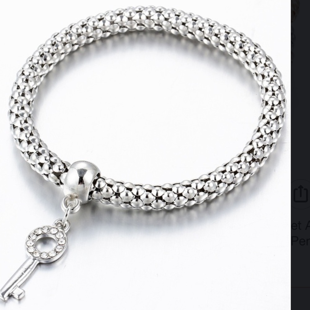 New 3 bracelet silver,Ross,golden locks and key - Picture 4 of 4