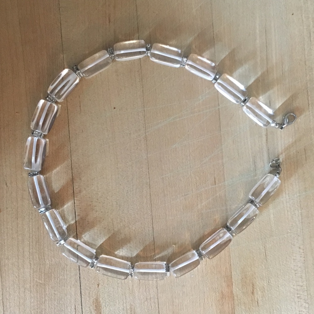 Clear Glass Bead Necklace