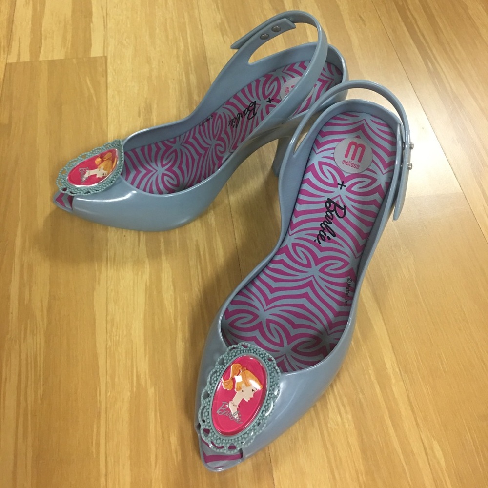 Melissa Lady Dragon Barbie Heels in Grey Blue