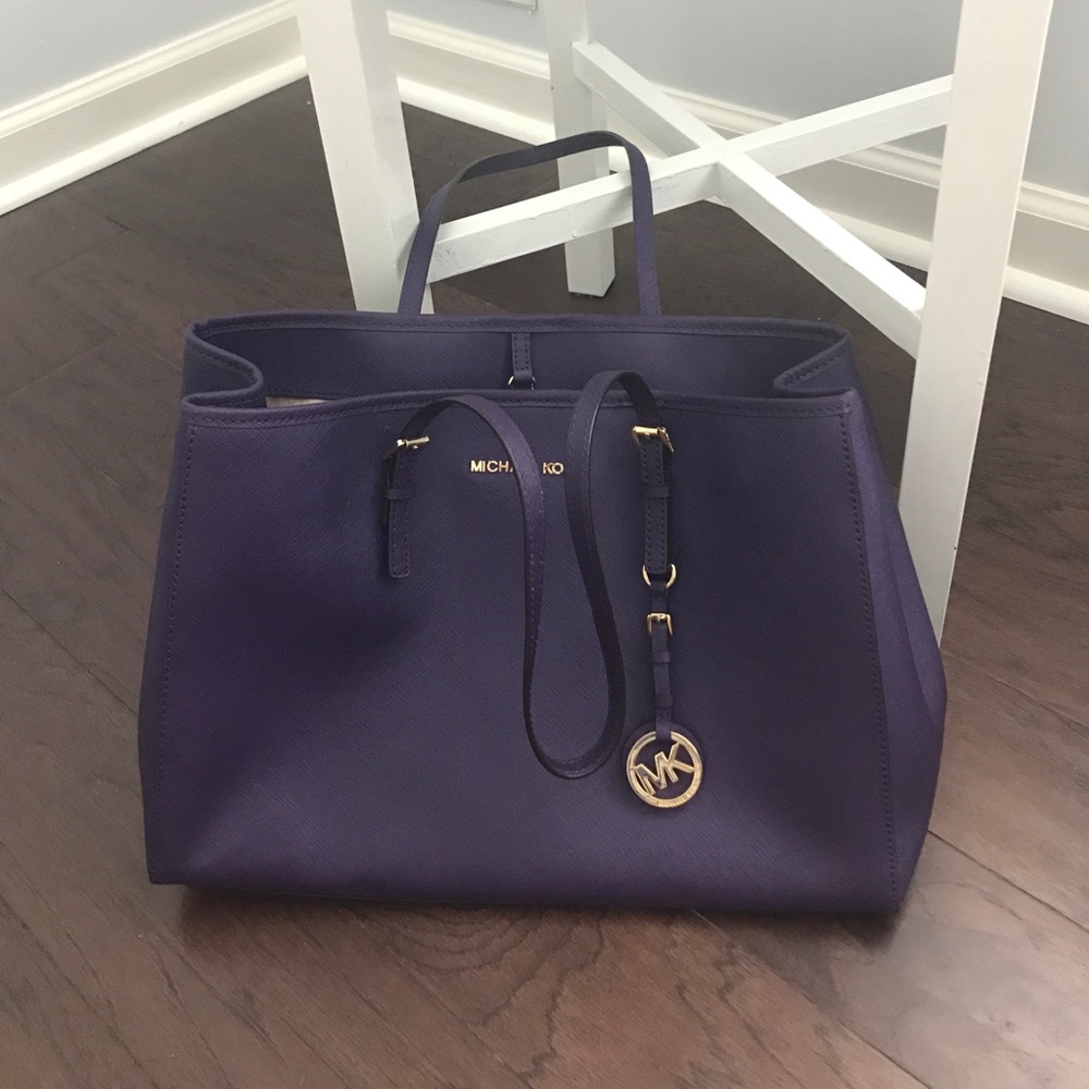 Michael Kors tote handbag purple
