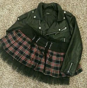 💀Royal Bones Plaid Mini Skirt💀
