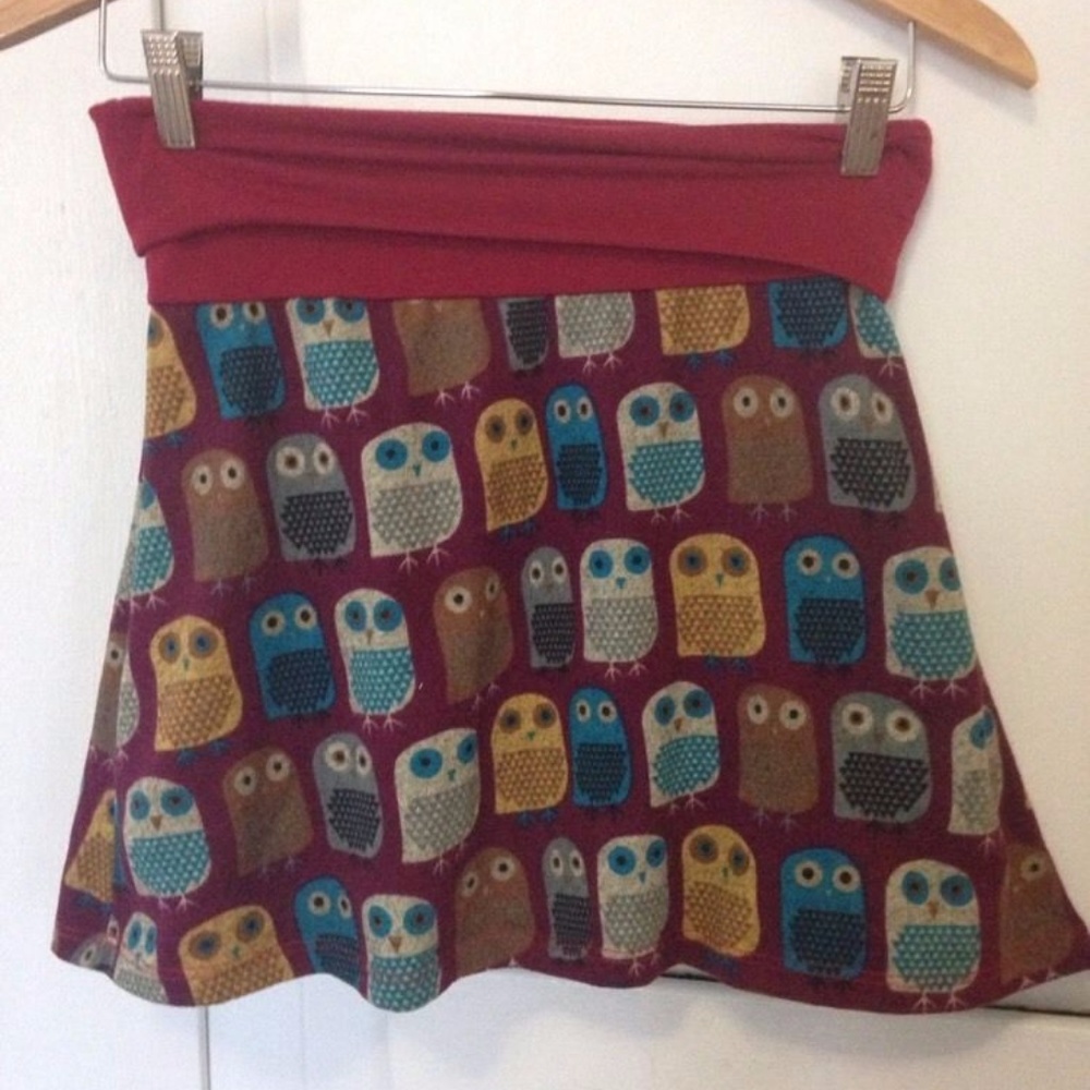 Culture Shop Owl Mini Skirt Fold Over Yoga Waist