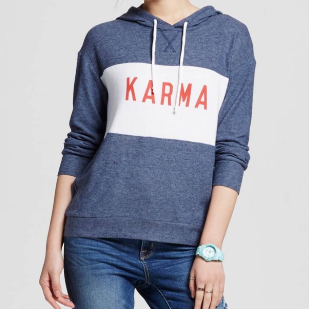 KARMA Pullover Sweatshirt Size Large