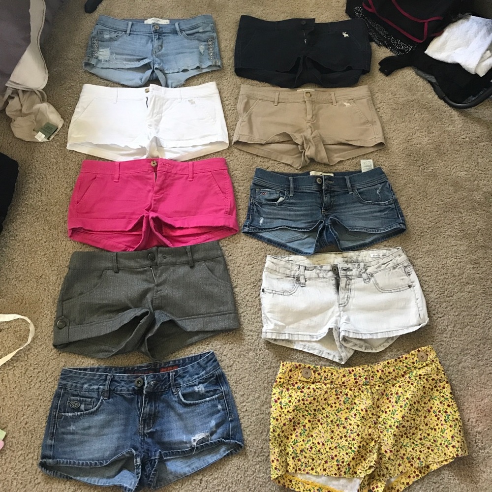 10 Pair of Shorts Bundle • A&F • Hollister • Guess
