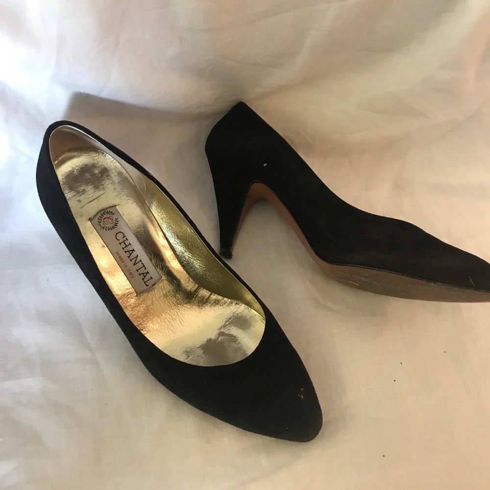 Black suede pumps 8.5 C width