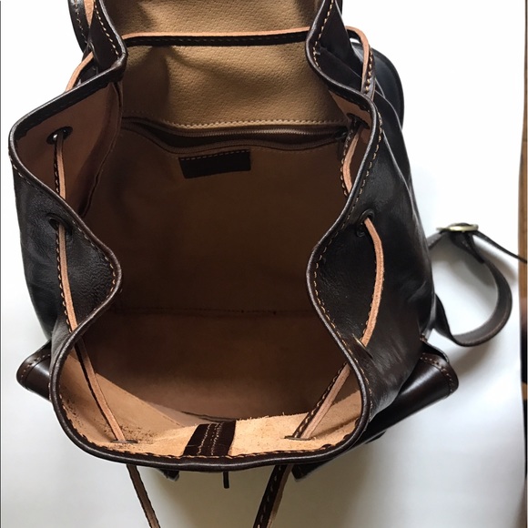 Calfskin vegetable tanned leather backpack main image 2