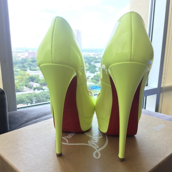 Christian Louboutin lady peep neon 38.5 - Picture 2 of 5