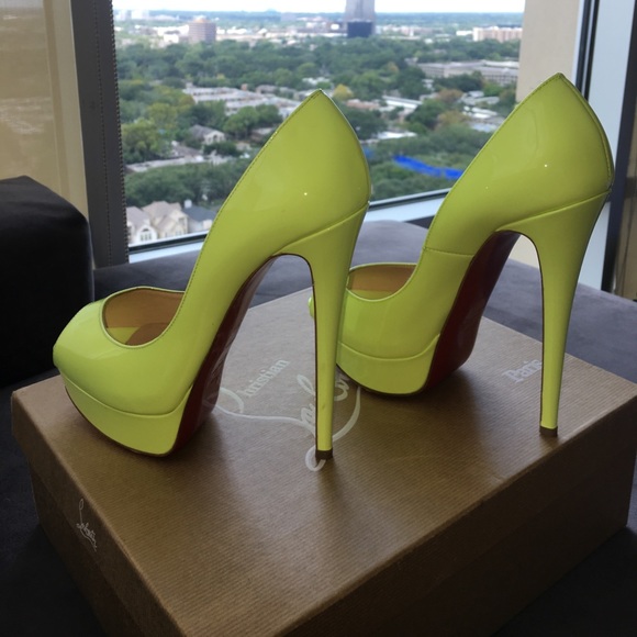 Christian Louboutin lady peep neon 38.5 - Picture 3 of 5