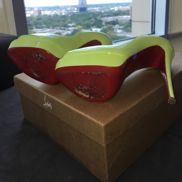 Christian Louboutin lady peep neon 38.5 - Picture 4 of 5