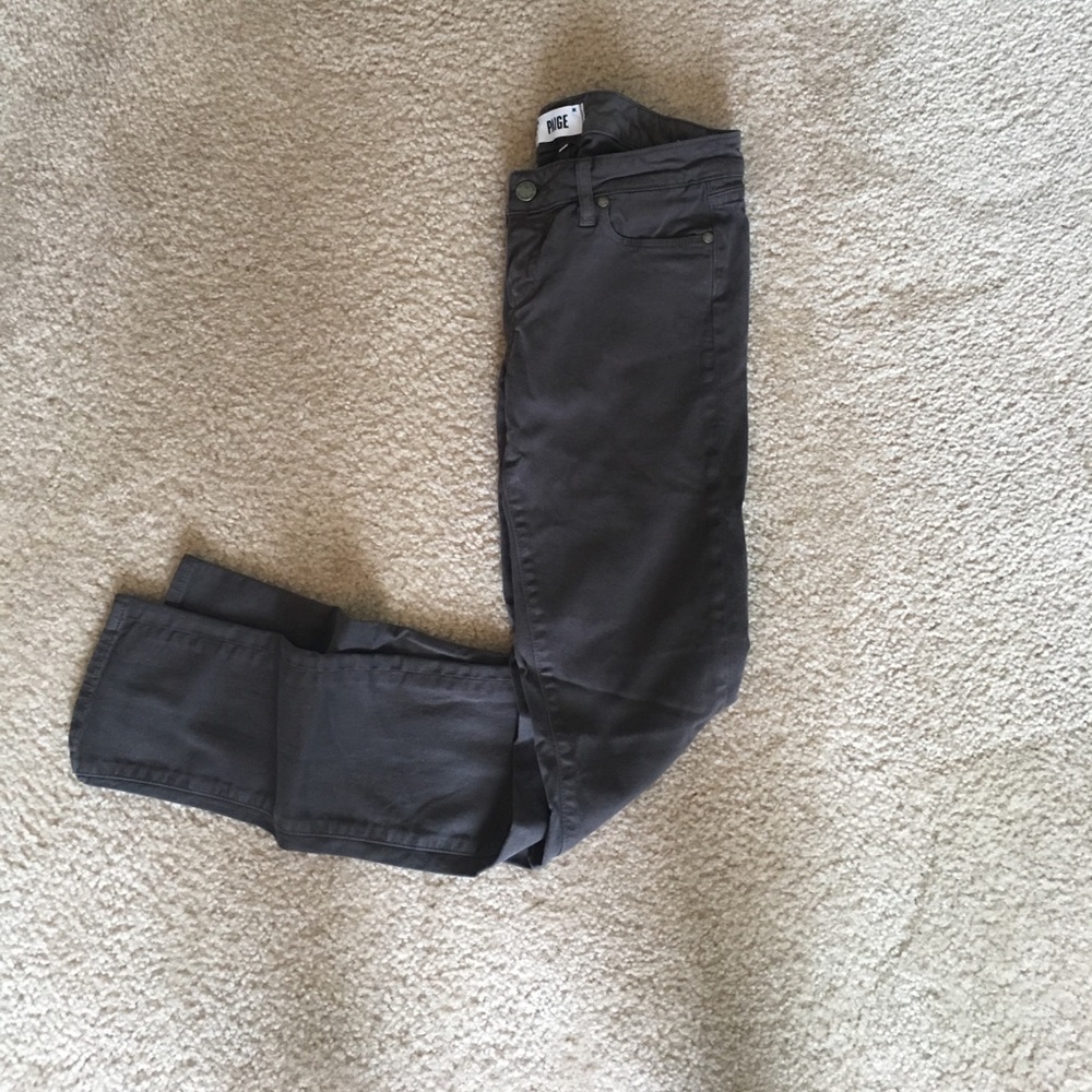 Paige gray skinny jeans