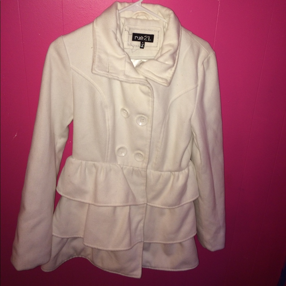 gorgeous white pea coat!