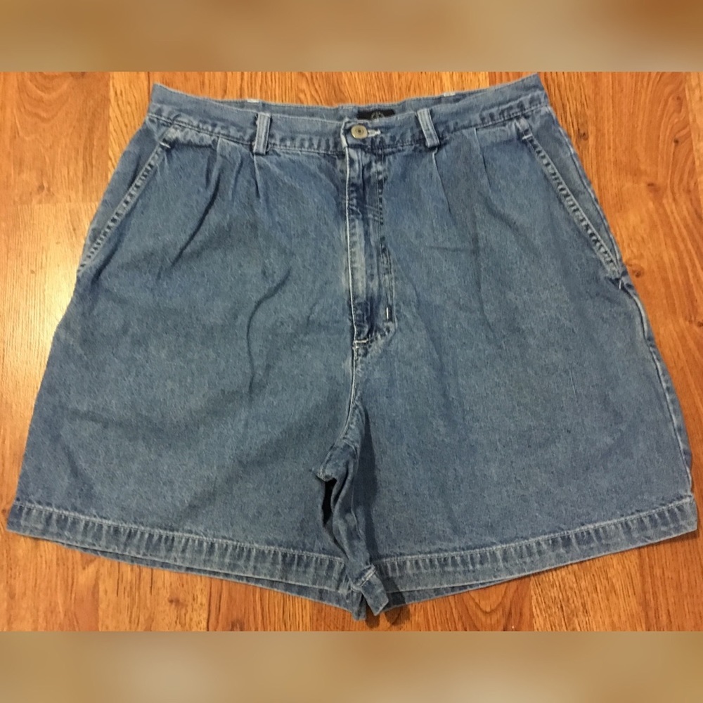 Dockers High Waisted Pleated Jean Shorts 14