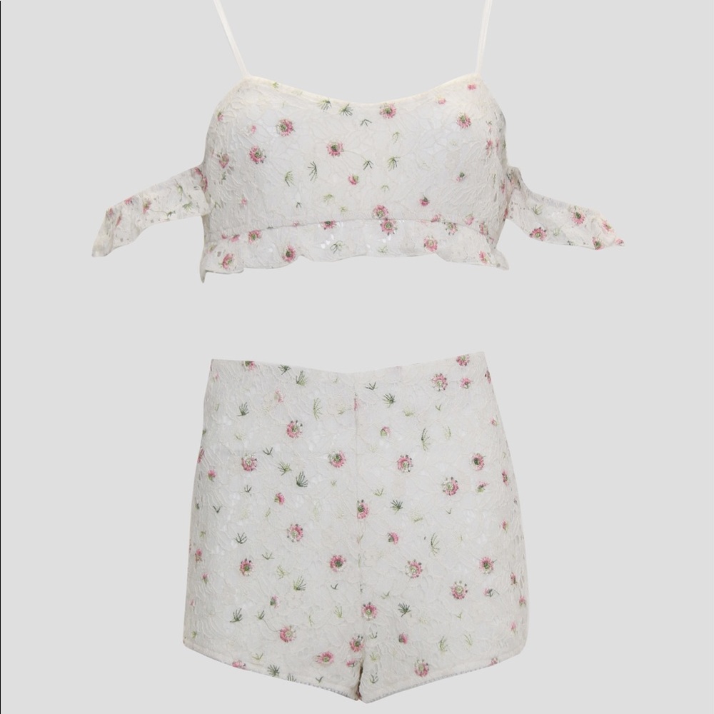 Honey Punch Floral Two Piece Set