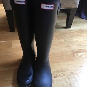 Matte Black Tall Hunter Rainboots