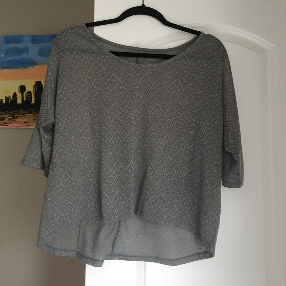 Gray Crop Top