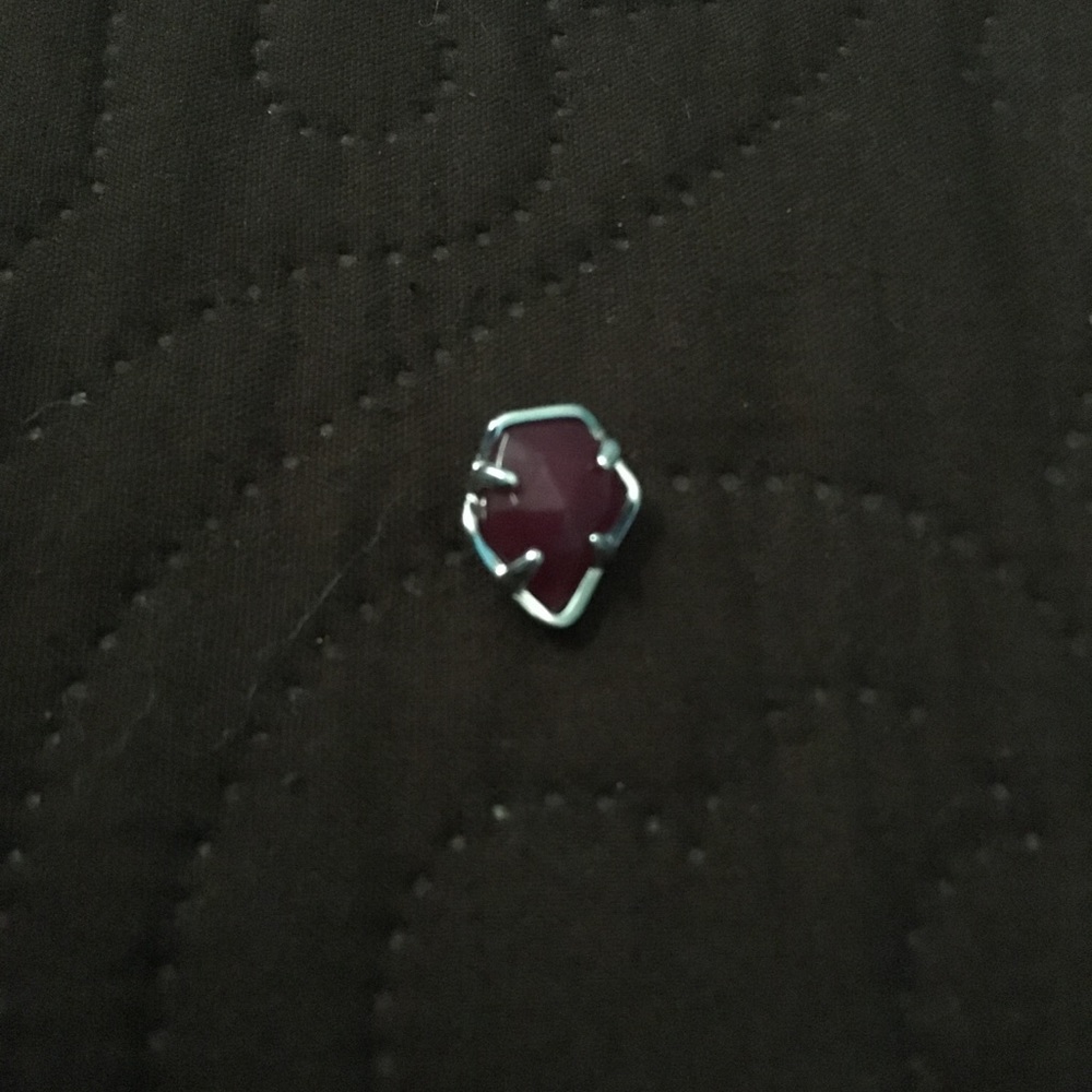 Kendra Scott Maroon & Silver Charm