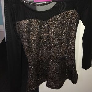 Sparkly top with sheer features