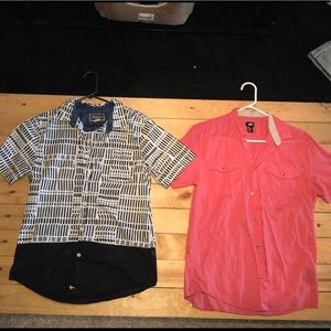PACSUN/H&M men's button down bundle