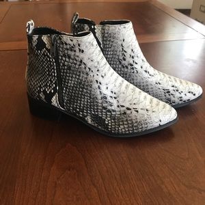 ASOS Faux Snakeskin Booties