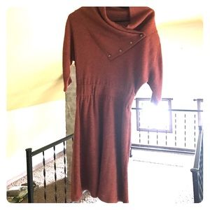 Burgundy sweater dress