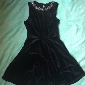 Black velvet dress