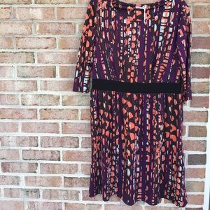 Triste Abstract Print A-line Dress Size 1X