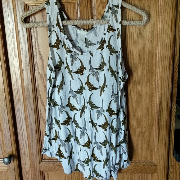 H&M Tops - H&M Alligator Print Tank Top NWOT