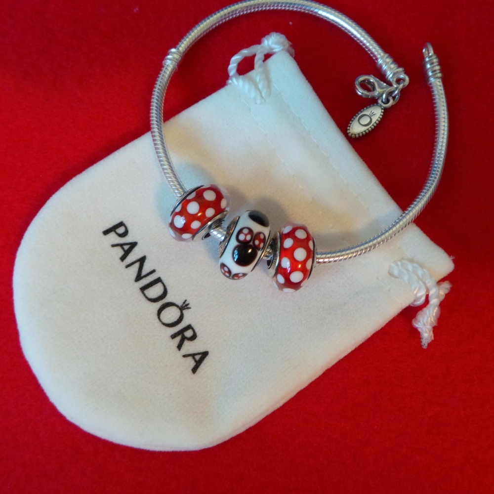 Pandora Disney Signature Minnie Dots Murano 791635 - Picture 3 of 4
