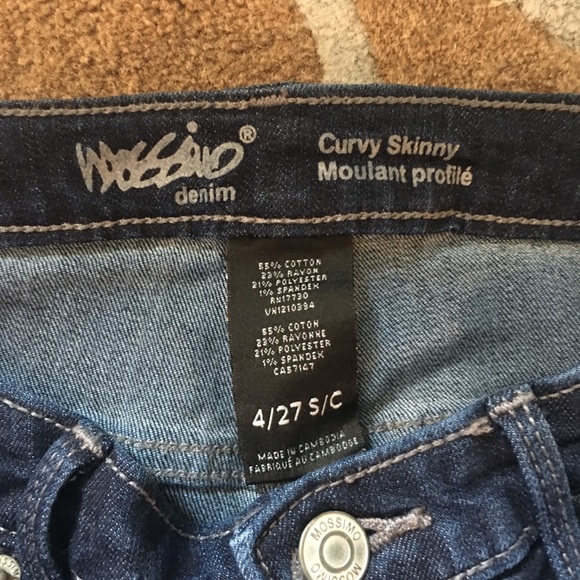 Mid-rise Skinny Jeans (Curvy Fit) Dark Wash - Picture 3 of 7