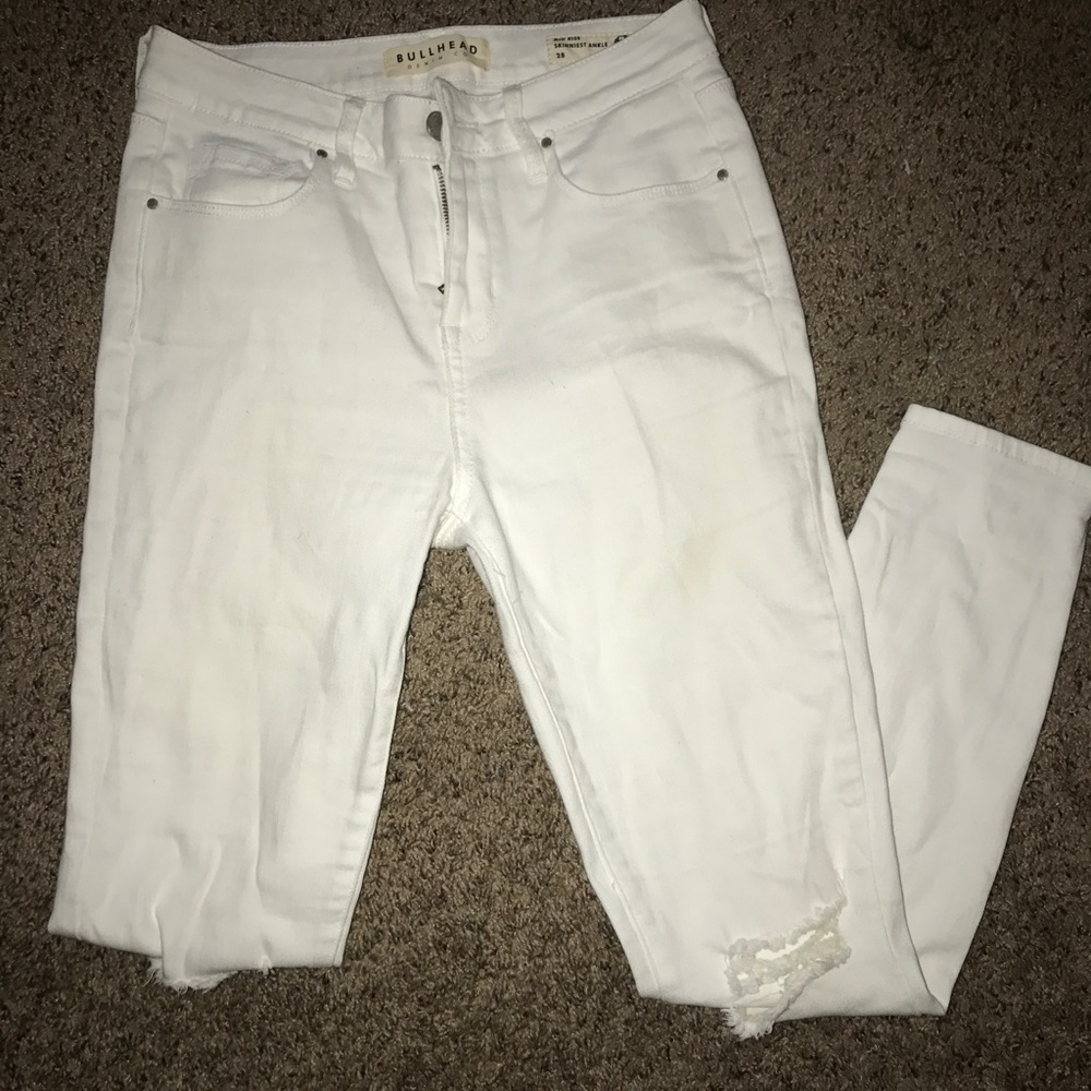 Ripped white jeans