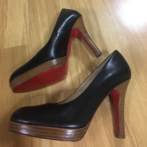 Oh Deer! Red Sole High Heels in Black