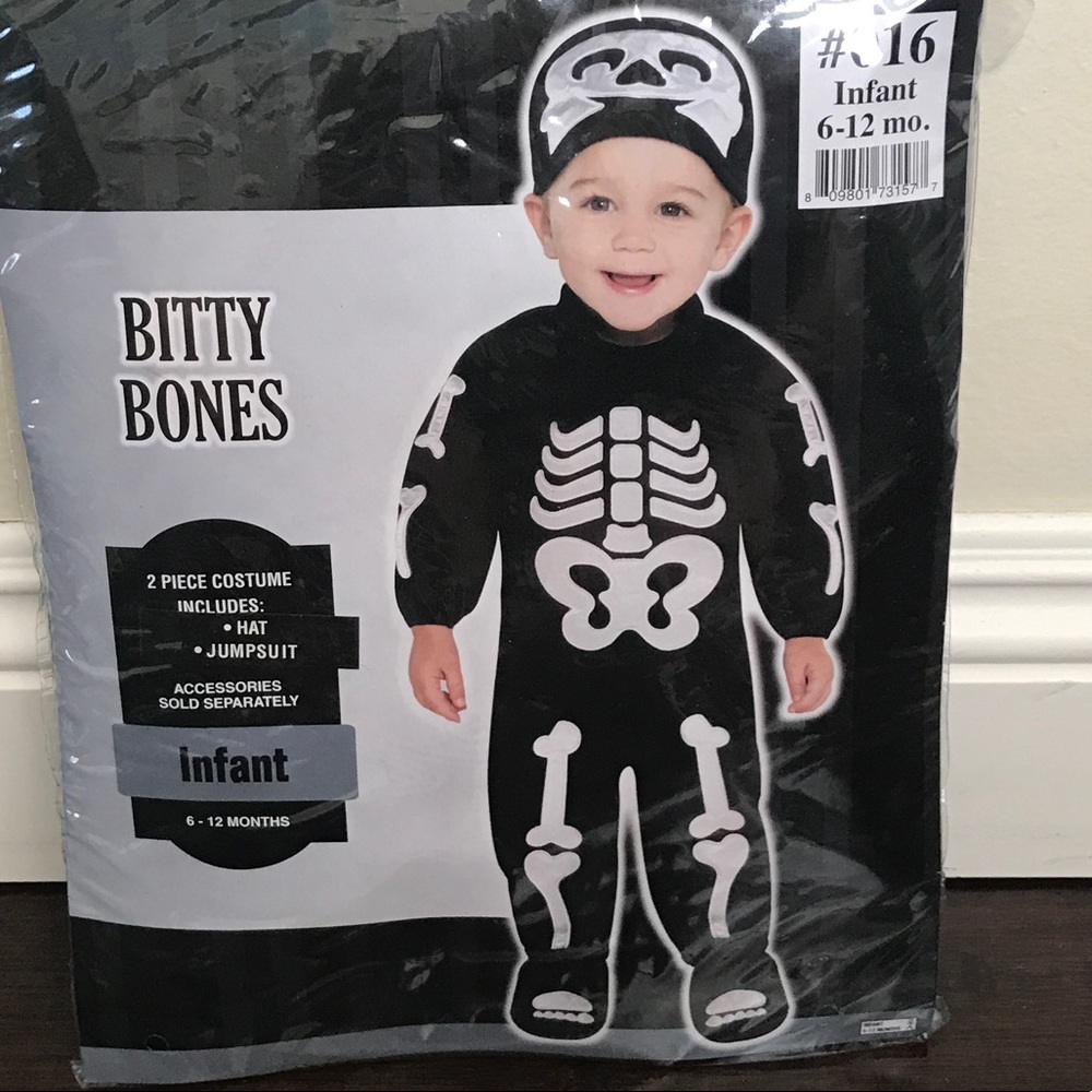 Skeleton baby costume