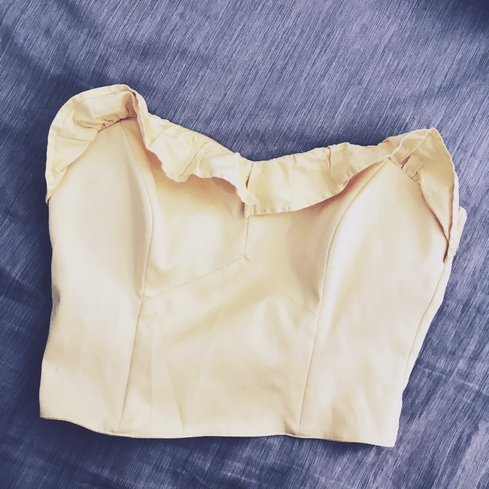 Vintage Yellow Corset Top