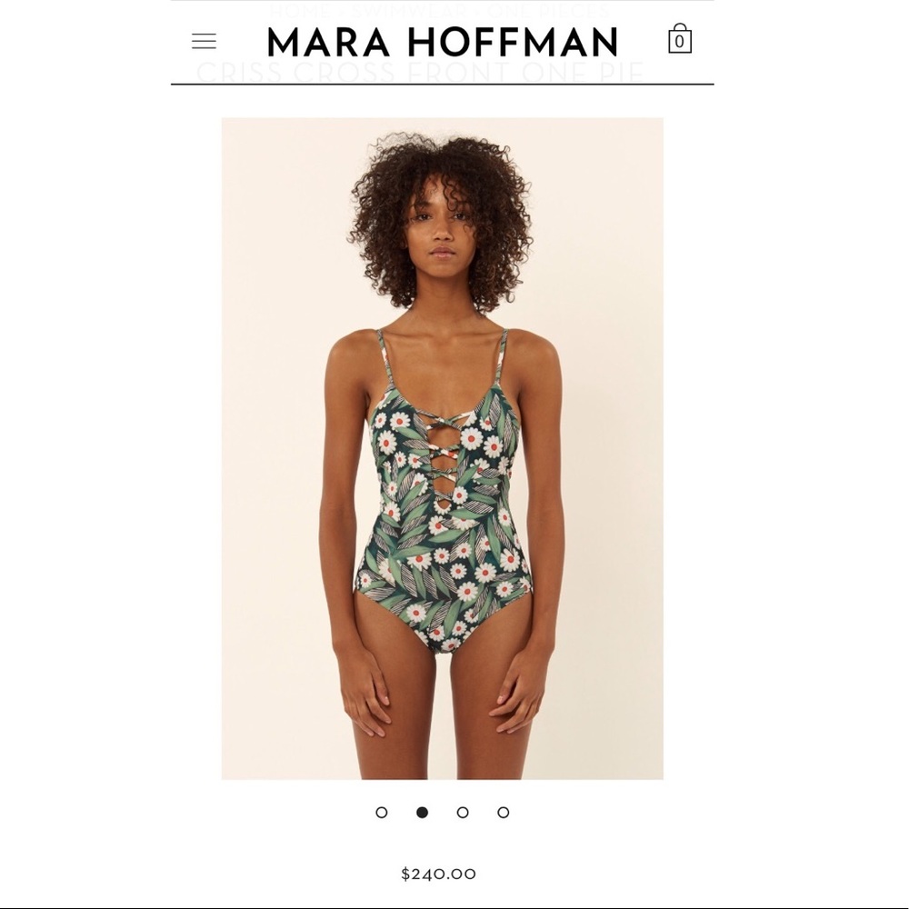Mara Hoffman Criss Cross Front One Piece