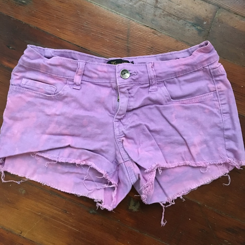 Pink cut off shorts